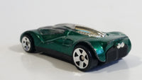 1999 Hot Wheels Double Cross Metalflake Dark Green Die Cast Toy Car Vehicle McDonald's Happy Meal 9/16