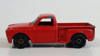 2002 Hot Wheels First Editions Custom '69 Chevy Pickup Truck Red Die Cast Toy Car Vehicle