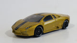 2013 Hot Wheels World Race Lamborghini Reventon Metalflake Gold Die Cast Toy Car Vehicle