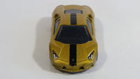 2013 Hot Wheels World Race Lamborghini Reventon Metalflake Gold Die Cast Toy Car Vehicle