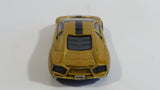 2013 Hot Wheels World Race Lamborghini Reventon Metalflake Gold Die Cast Toy Car Vehicle