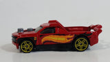 2013 Hot Wheels Stunts Fig Rig Truck Red Die Cast Toy Car Vehicle