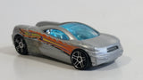 2004 Hot Wheels Starter Track Backdraft Silver Die Cast Toy Car Vehicle