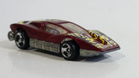 Hot Wheels Large Charge Silver Bullet Metalflake Dark Red Plastic Body Die Cast Toy Car Vehicle