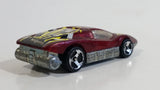 Hot Wheels Large Charge Silver Bullet Metalflake Dark Red Plastic Body Die Cast Toy Car Vehicle