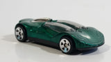 1999 Hot Wheels Double Cross Metalflake Dark Green Die Cast Toy Car Vehicle McDonald's Happy Meal 9/16