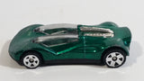 1999 Hot Wheels Double Cross Metalflake Dark Green Die Cast Toy Car Vehicle McDonald's Happy Meal 9/16