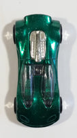 1999 Hot Wheels Double Cross Metalflake Dark Green Die Cast Toy Car Vehicle McDonald's Happy Meal 9/16