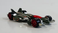 2008 Hot Wheels Jet Rides Jet Threat 3.0 Flat Green Die Cast Toy Race Car Vehicle