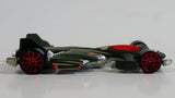 2008 Hot Wheels Jet Rides Jet Threat 3.0 Flat Green Die Cast Toy Race Car Vehicle