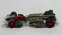 2008 Hot Wheels Jet Rides Jet Threat 3.0 Flat Green Die Cast Toy Race Car Vehicle