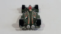 2008 Hot Wheels Jet Rides Jet Threat 3.0 Flat Green Die Cast Toy Race Car Vehicle