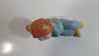 1984 OAA Cabbage Patch Kids Orange Hair Girl in Light Blue Laying Ceramic Figurine