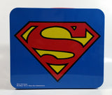 DC Comics Blue Superman Tin Metal Lunch Box Superhero Collectible With Original Tag