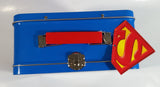 DC Comics Blue Superman Tin Metal Lunch Box Superhero Collectible With Original Tag