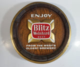 Vintage "Enjoy" Blitz Weinhard Beer From The West's Oldest Brewery 13 1/2" Diameter Hard Plastic Sign