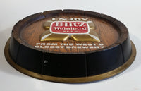 Vintage "Enjoy" Blitz Weinhard Beer From The West's Oldest Brewery 13 1/2" Diameter Hard Plastic Sign