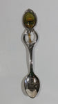 Seattle Washington Space Needle Metal Souvenir Spoon with Engraved Bowl and Gold Tone Charm Travel Collectible