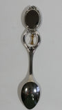 Seattle Washington Space Needle Metal Souvenir Spoon with Engraved Bowl and Gold Tone Charm Travel Collectible