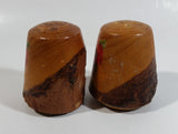 Hawaii "Aloha" Red Flower Themed Wood Salt and Pepper Shaker Set Souvenir Travel Collectible