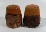 Hawaii "Aloha" Red Flower Themed Wood Salt and Pepper Shaker Set Souvenir Travel Collectible