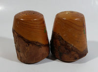 Hawaii "Aloha" Red Flower Themed Wood Salt and Pepper Shaker Set Souvenir Travel Collectible