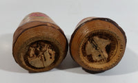 Hawaii "Aloha" Red Flower Themed Wood Salt and Pepper Shaker Set Souvenir Travel Collectible