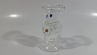 Very Unique Face Shaped Finger Hole Art Glass Shooter Shot Glass