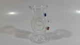 Very Unique Face Shaped Finger Hole Art Glass Shooter Shot Glass