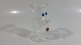 Very Unique Face Shaped Finger Hole Art Glass Shooter Shot Glass