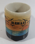 Hawaii Tropical Island Palm Tree Sunset Raised Relief Coffee Mug