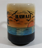 Hawaii Tropical Island Palm Tree Sunset Raised Relief Coffee Mug