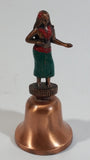 Hawaii Hula Girl 4" Tall Copper Bell Souvenir Travel Collectible