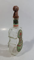 Vintage Deutsches Erzeugnis Mittenwalder Geigenflasche Sechsamtertropfen Bekommlicher Magenbitter Clear Glass Violin Cello Shaped Liquor Bottle