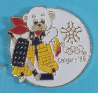 Calgary Olympic Games Howdy Bear Mascot and Snowflake Olympic Rings Enamel Metal Pins Set of 6