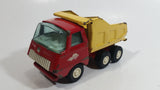 Vintage Tonka Red and Yellow Dump Truck 55010 Pressed Steel Construction Equipment Toy Vehicle