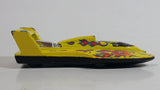 1996 Hot Wheels Flame Thrower Hydroplane Yellow Die Cast Toy Speed Boat Vehicle