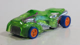 1994 Hot Wheels Top Speed Road Vac Clear Green with Chrome Plastic Die Cast Toy Car Vehicle with Hook Bottom