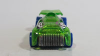 1994 Hot Wheels Top Speed Road Vac Clear Green with Chrome Plastic Die Cast Toy Car Vehicle with Hook Bottom