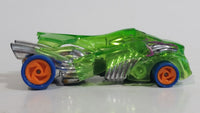 1994 Hot Wheels Top Speed Road Vac Clear Green with Chrome Plastic Die Cast Toy Car Vehicle with Hook Bottom