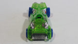 1994 Hot Wheels Top Speed Road Vac Clear Green with Chrome Plastic Die Cast Toy Car Vehicle with Hook Bottom