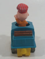 1989 Peanuts Charlie Brown Cartoon Character in Pullback Motorized Friction Toy Train Vehicle McDonald's Happy Meal