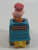1989 Peanuts Charlie Brown Cartoon Character in Pullback Motorized Friction Toy Train Vehicle McDonald's Happy Meal