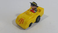 1988 McDonald's Turbo Macs The Hamburglar Yellow Toy Pull Back Plastic Toy Car Vehicle