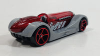 2017 Hot Wheels Track Builder Brit Speed Metalflake Red with Grey Fender Die Cast Toy Race Car Vehicle