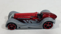 2017 Hot Wheels Track Builder Brit Speed Metalflake Red with Grey Fender Die Cast Toy Race Car Vehicle