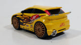 Rare 2002 Hot Wheels Ford Focus "Falken" Yellow Die Cast Toy Car Vehicle