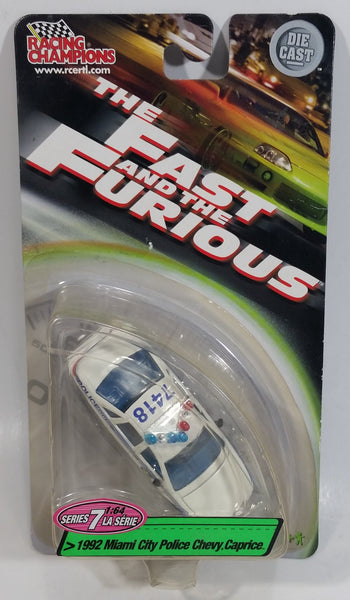 2003 Racing Champions Ertl The Fast And The Furious Series 7 1992 Miami City Police Chevy Caprice 1/64 Scale Die Cast Toy Car Vehicle New in Package