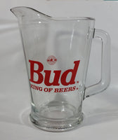 Budweiser Bud "King of Beers" 9" Tall 48oz. Heavy Glass Beer Pitcher