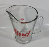 Budweiser Bud "King of Beers" 9" Tall 48oz. Heavy Glass Beer Pitcher